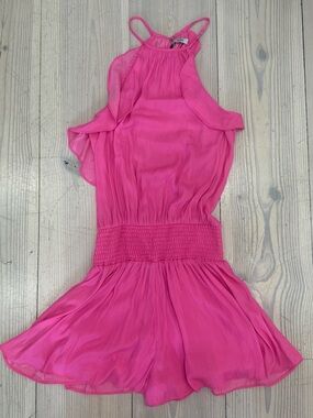 Gab and Kate Hot Pink Halter Romper Dress